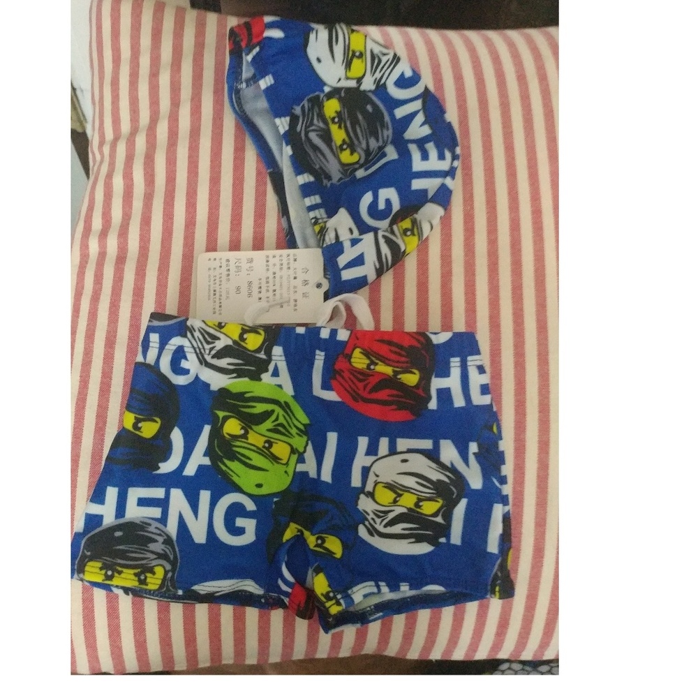 Baby Boy Swim Trunks & Hat